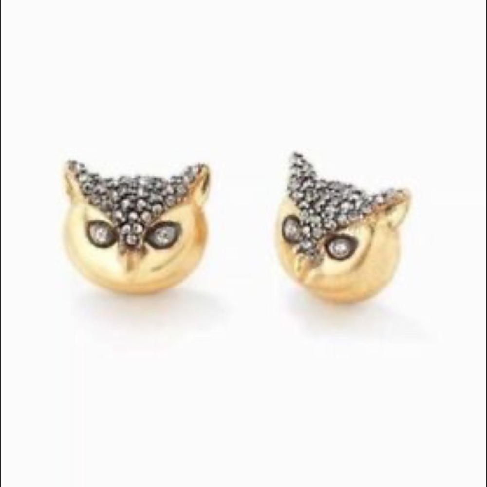 Pavé Owl Studs